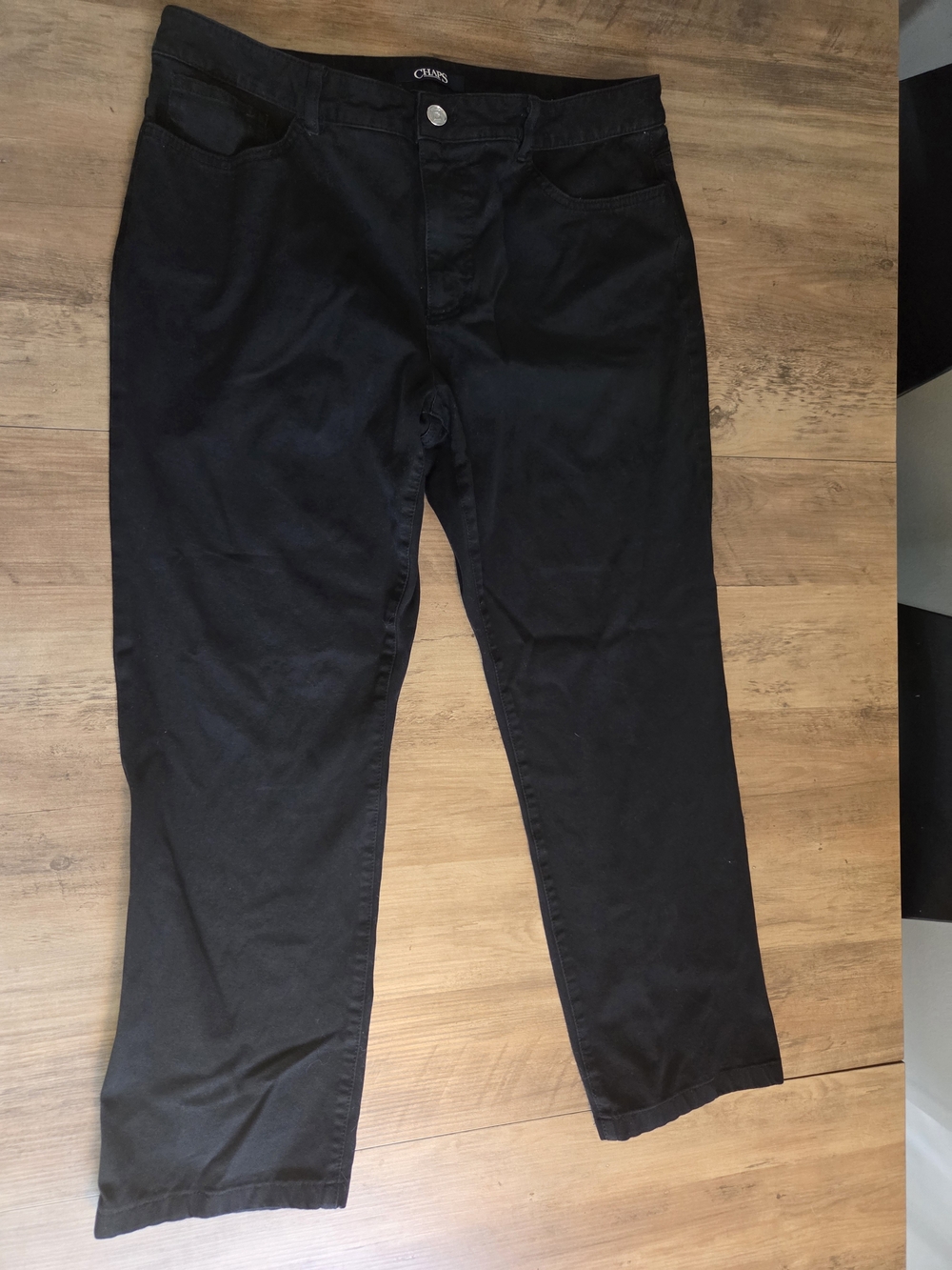 Chaps Black Women's Straight-Leg Trousers